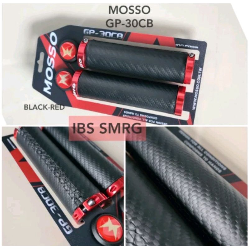 Hand Grip MOSSO GP-30CB Black Blue - Handgrip Mosso Hitam Biru merah Motiv Carbon Motif Karbon