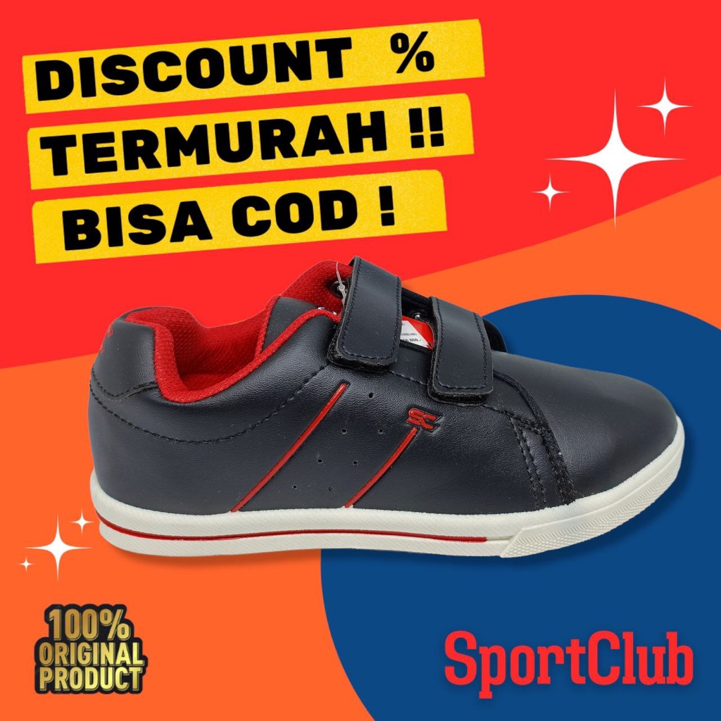 SPORT CLUB STAIN HITAM ABU ABU KREK/SEPATU SEKOLAH/SEPATU VELCRO/SEPATU FASHION/SEPATU ANAK TK SD SMP SMA/SEPATU TERBARU/SEPATU MURAH/SEPATU FORMAL