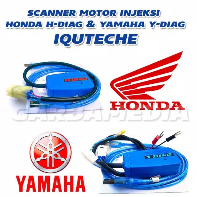 [paket 1 set] IQUTECHE SCANER MOTOR INJEKSI HONDA & YAMAHA VERSI LAPTOP | PAKET H-DIAG & Y-DIAG