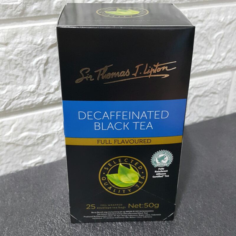

Lipton Decaf Black Tea - Isi 25 Sachet x 2gr Teh Celup Tanpa Kafein