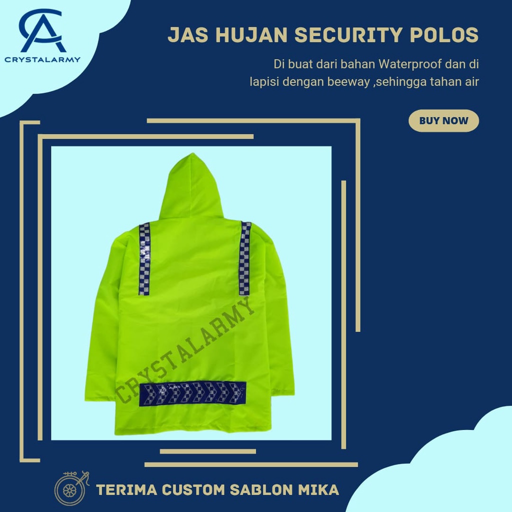 Jas hujan security polos / mantel jas hujan pria