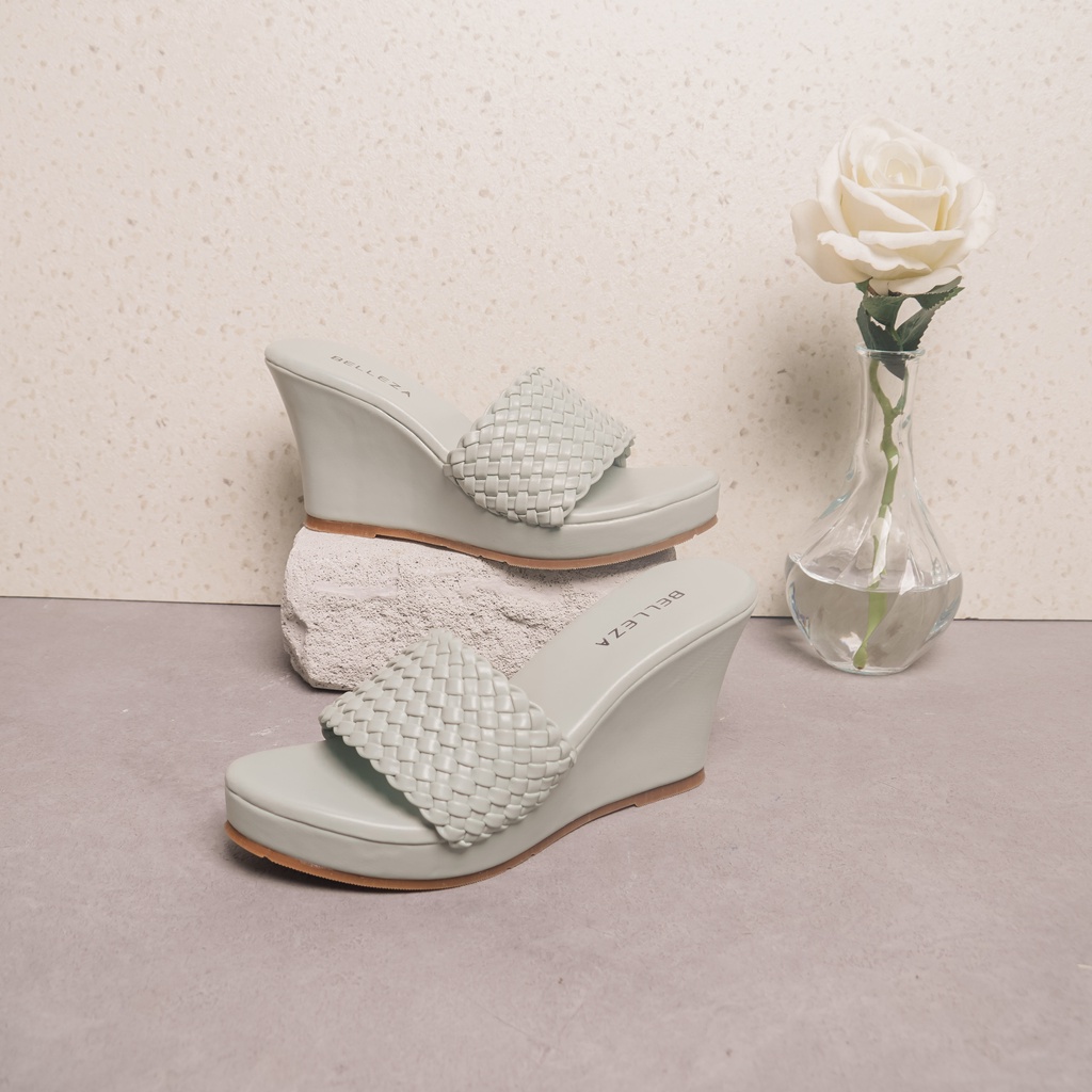 white wedge slip on