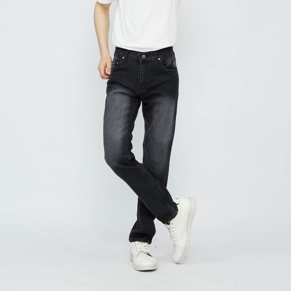 Fathco -  Celana Denim Slim fit Pria Black Scrub