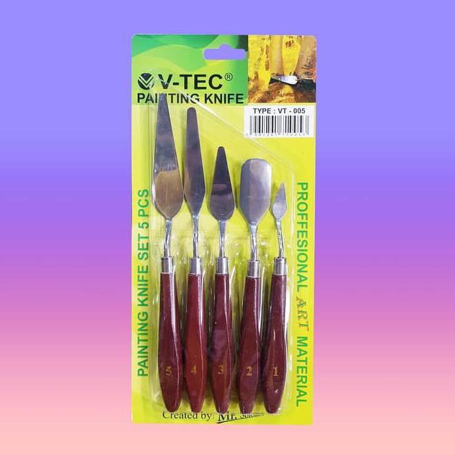 

Pisau Palet / Painting Knife V-Tec Set (5 Pcs) Best Seller