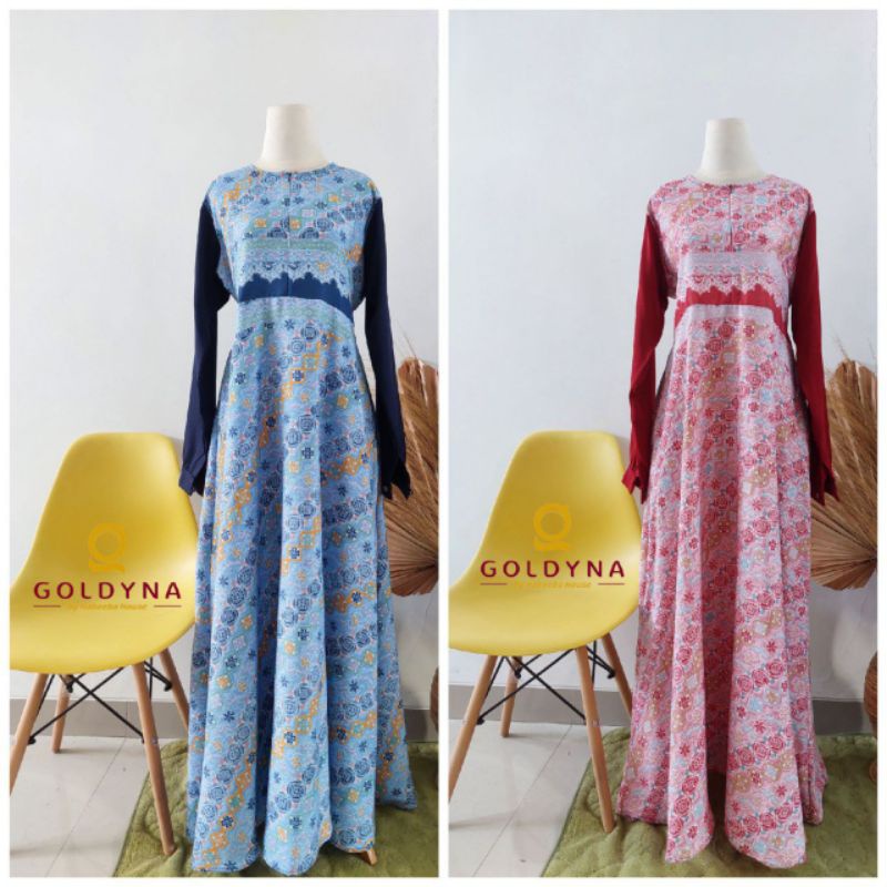 Khalila Dress by GOLDYNA | Terbaru Gamis Muslimah | Gamis Syar'i