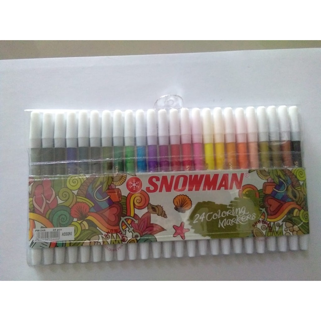

SNOWMAN COLOR MARKERS 24 PW-24A Spidol warna