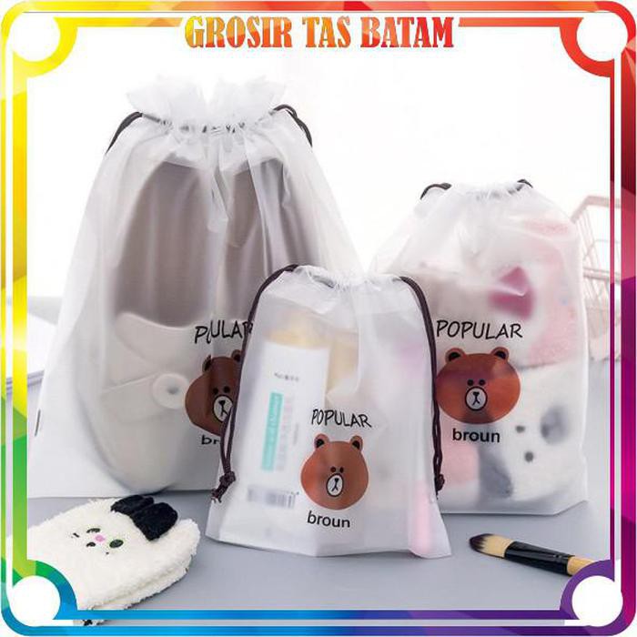

lidya_viani R080 Travel Organizer bag Kosmetik Makeup Make up Anti Air Pouch HP Wanita Import String