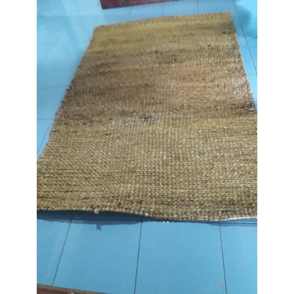 KARPET ANYAMAN ECENG GONDOK / HANDMADE KARPET / TIKAR / PERMADANI / ANYAMAN KOTAK PERSEGI / KARPET K