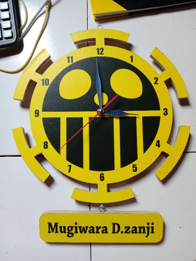 Jam Kayu One Piece/jam Kayu Custom/jam Kayu Foto