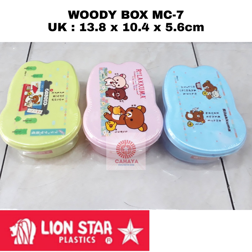 Lunch Box LION STAR Woody Box MC-7/ Tempat Makan/ Tempat Bekal Nasi/ Kotak Makan Siang Anak/ Box Bek