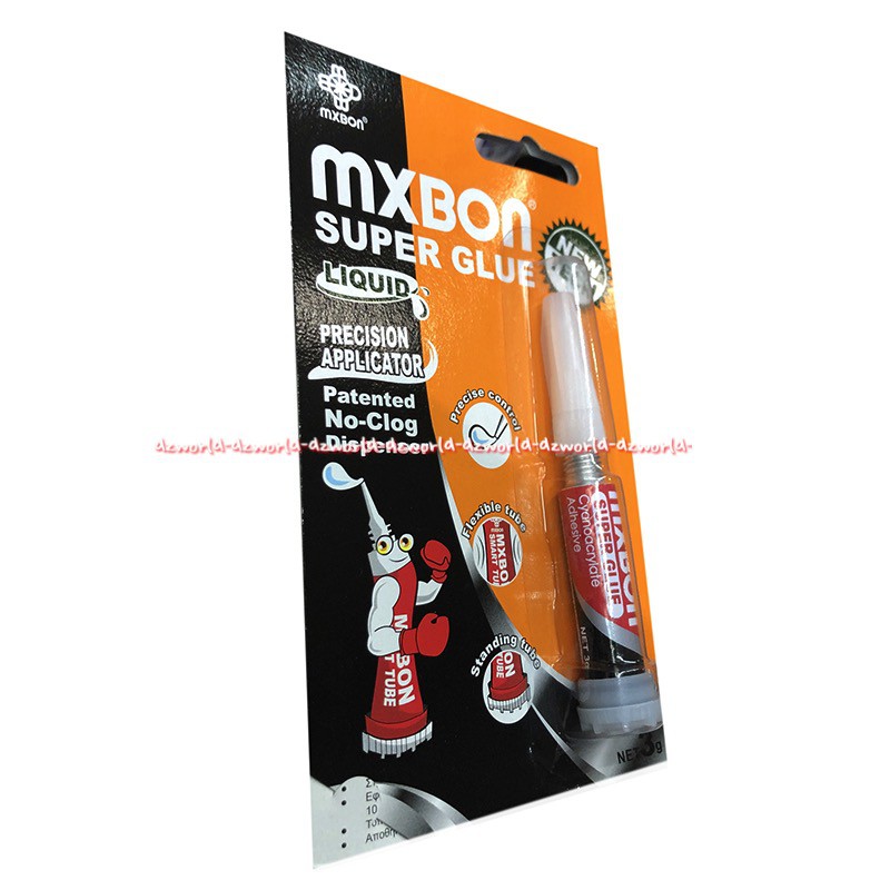 Mxbon Super Glue Liquid 3gr Lem Untuk Keramik Besi Karet Merah