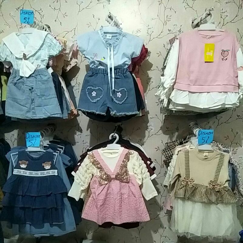 Baju anak cewek impor 1-3 tahun (all size)