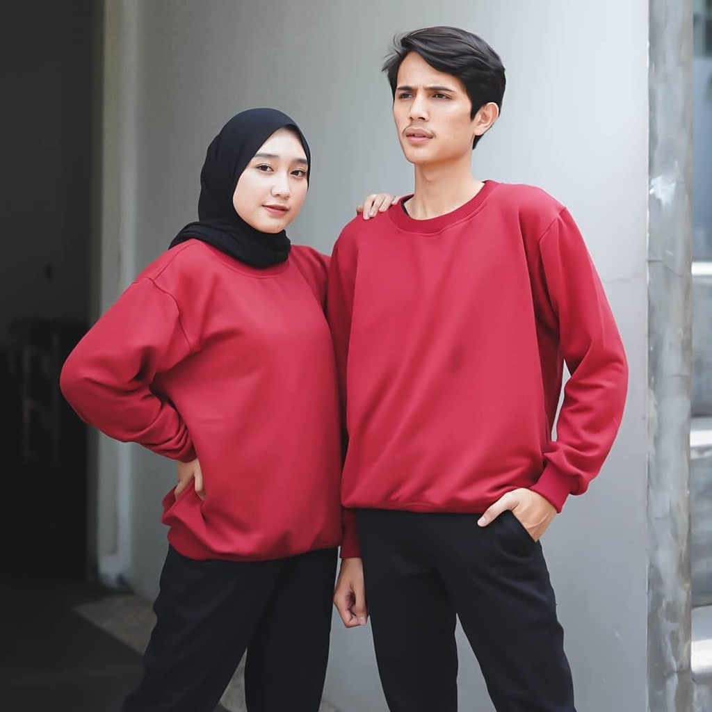 4 UKURAN M L XL XXL SWEATER POLOS WANITA / PRIA DMR