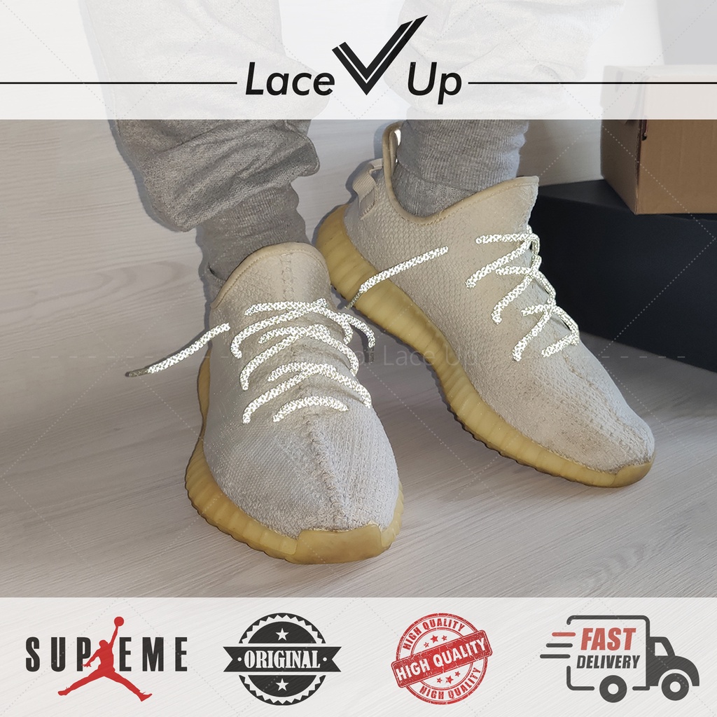 Tali Sepatu Reflective Yeezy Boost 350 V2 Antlia Shoelaces - Yellow