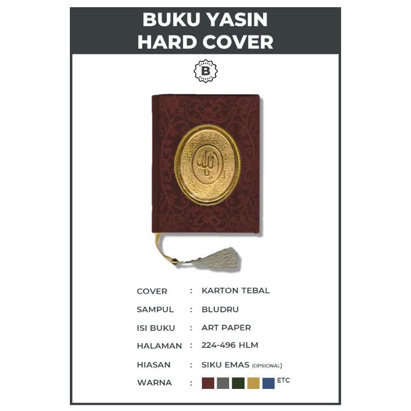 YASIN HARD COVER BLUDRU PREMIUM + KERANJANG