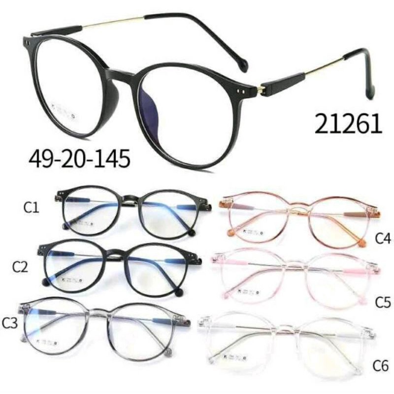 Frame Kacamata Minus Kacamata Antiradiasi Frame Kacamata Bulat Kacamata Fashion Wanita