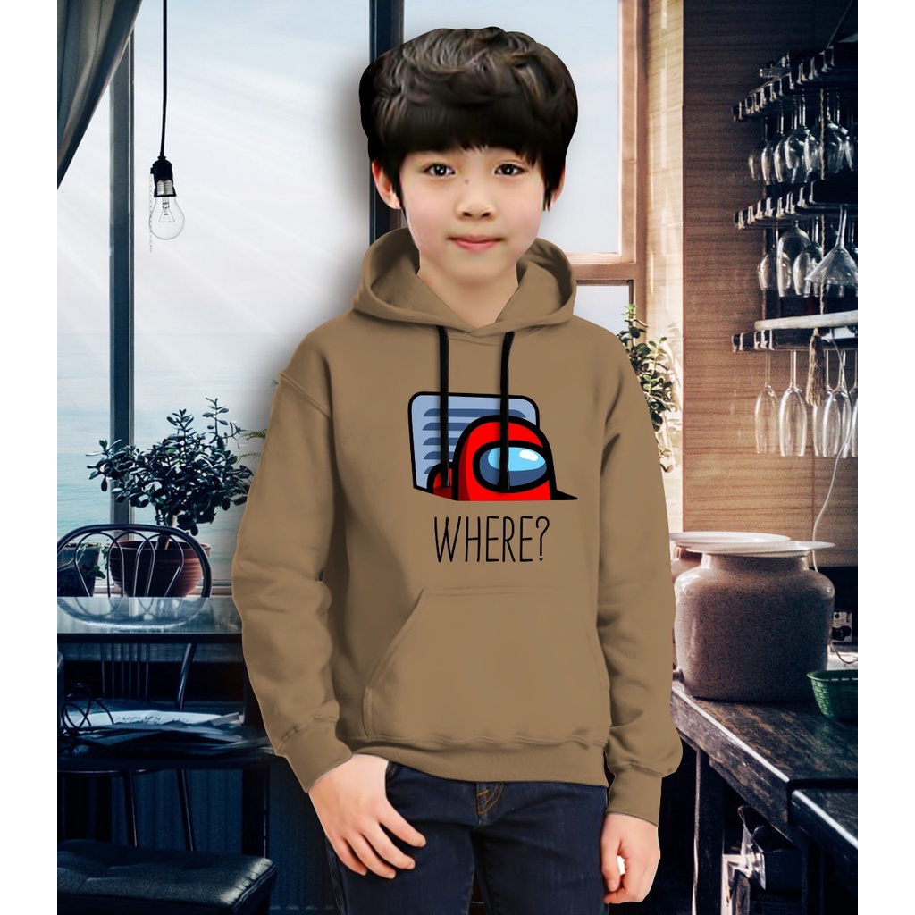 Jaket Anak Laki Laki/Jaket Anak Terbaru/Hoodie Anak Anong Where  Gaming Bahan Fleece Tebal 4-11 TAHUN