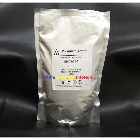 1kg Toner Bubuk Serbuk HP CF226A 26A Printer HP Laserjet ProM402dn M402dw M402n M426fdn M426fdw