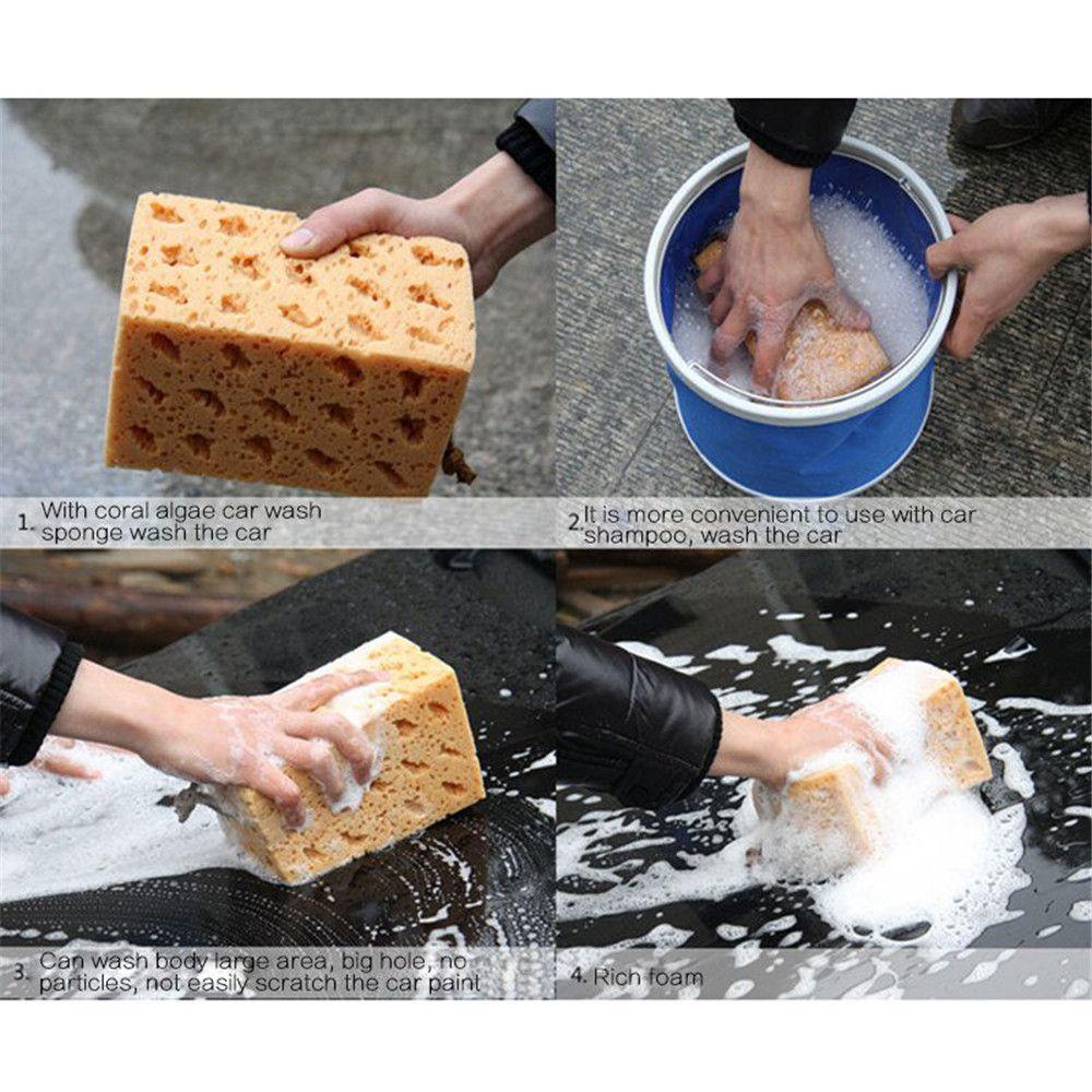 Solighter Spons Cuci Mobil Mudah Digunakan Alat Portable Rumah Tangga Scouring Pad