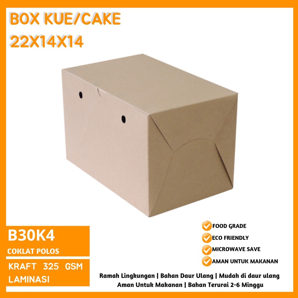 Box Kue Box Cake Dus 22x14x14 (B30K4-22X14X14 Cm)