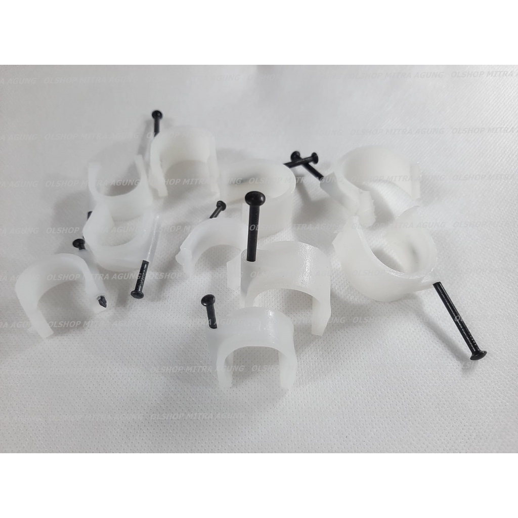 OLS KLEM PIPA PVC + PAKU HITAM [5pc] 1/2&quot;inch JEPITAN PIPA KLEM PIPA AIR