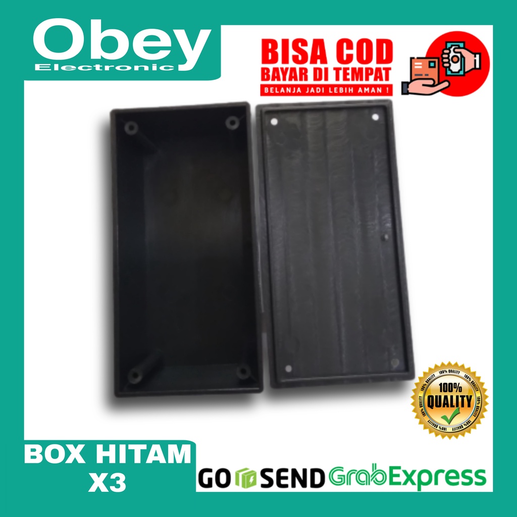 BOX HITAM X3 UK 12Cm X 6Cm