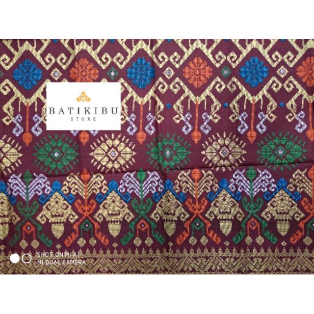 Kain Batik Pekalongan Sri Rahayu Motif 10 Maroon Wahyu Kencana