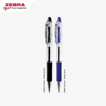 

ZEBRA Jimnie SMOKY BLACK Retractable Fine Pulpen / Bolpoint Cetek / Pena Cetik Nyaman digunakan