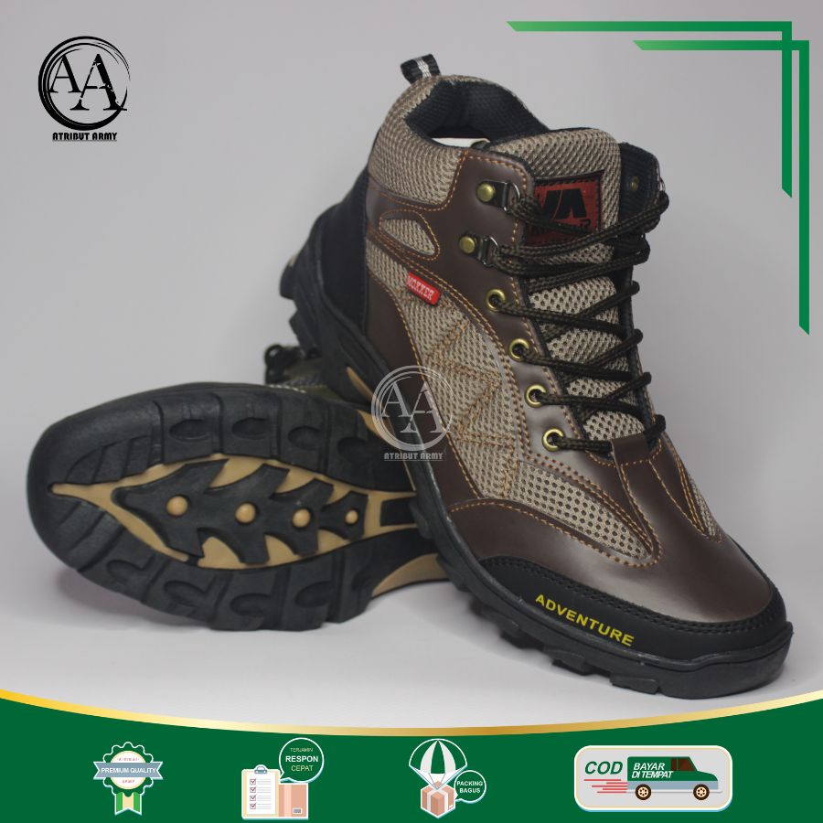 SEPATU HIKING GUNUNG CASUAL PRIA BOOTS SEPATU TOURING OUTDOOR JOGGER PRIA KASUAL KULIT ASLI SYNTETIC - B01