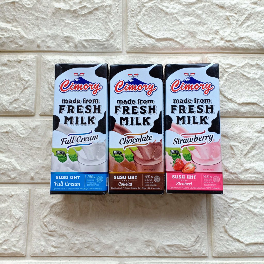 

Susu Cimory UHT 250ml Milk Full Cream Plain Chocolate Cokelat Coklat Stroberi Strawberry 250 ml