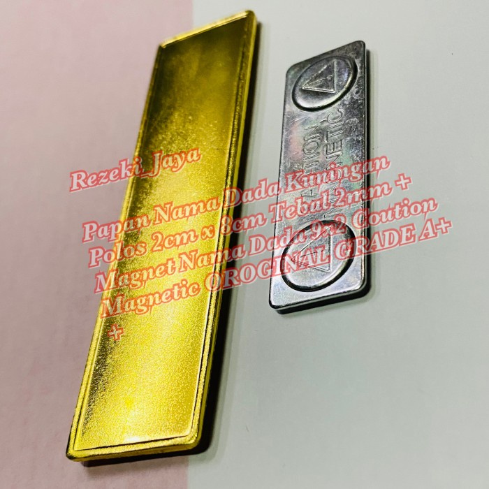 

Limited Papan Nama Dada Kuningan Plus Magnet Nama Dada Plat Name Tag 2Cm X 8Cm Diskon