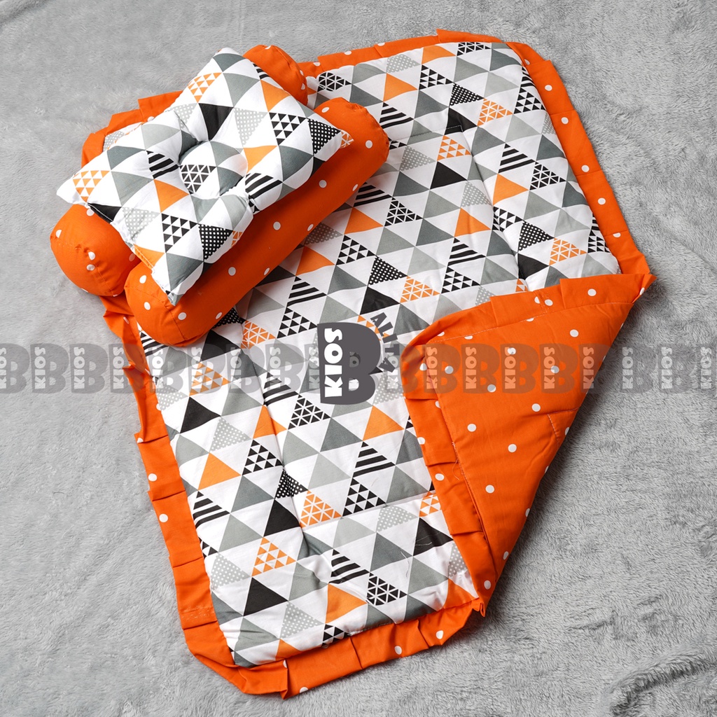 BED COVER SET BAYI Bed Cover Bayi Bantal Guling Selimut Bayi Tempat Tidur FREE tas mika Kado Lahiran-1