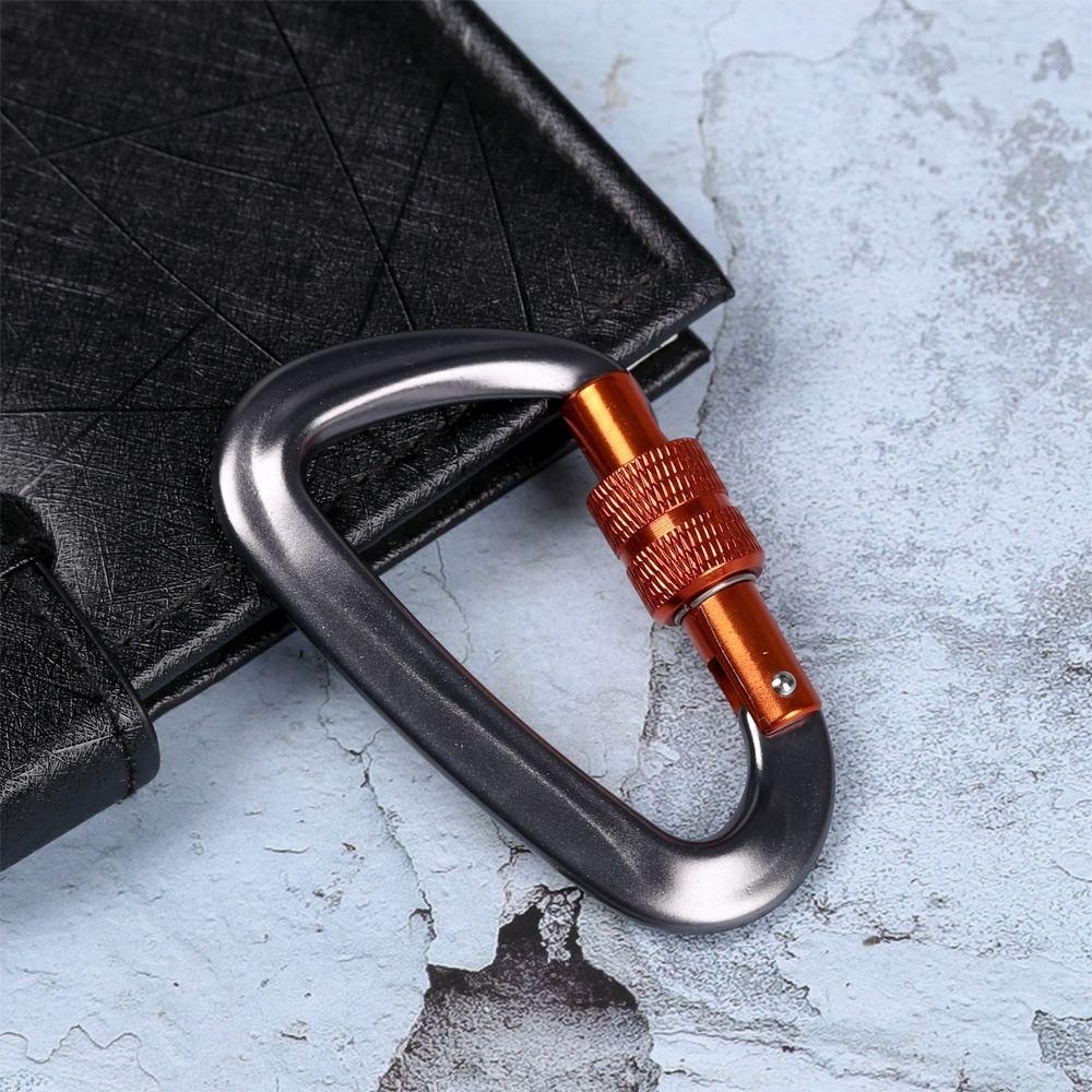 WONDER Carabiner Pendaki 6warna Bentuk D Alat Outdoor Quickdraws Lock