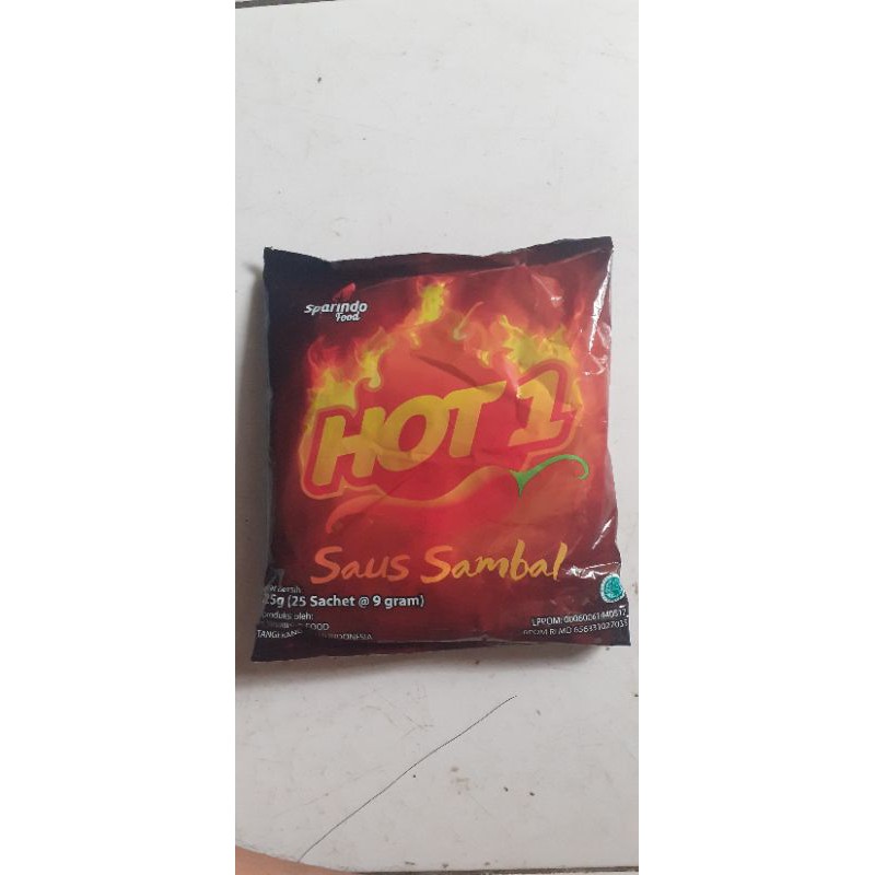 

Hot 1 Saos Sambal isi 25 sachet Berat 225gr.Kurir Anter Aja.SiCepat Dll