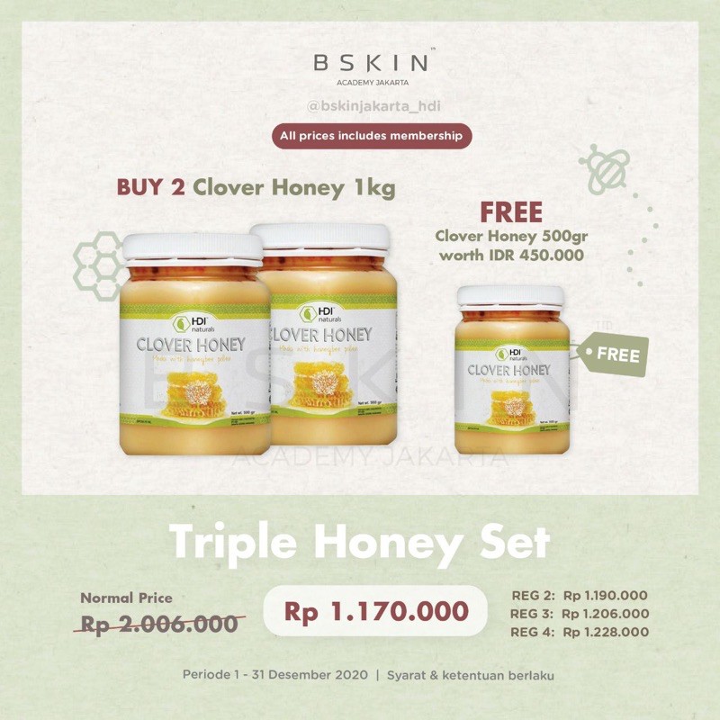 

triple honey set