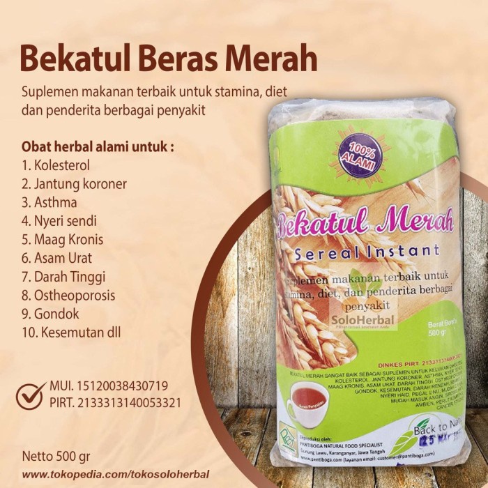 

Original Sereal Bekatul Beras Merah Asli Langsung dari Pabrik 500gr