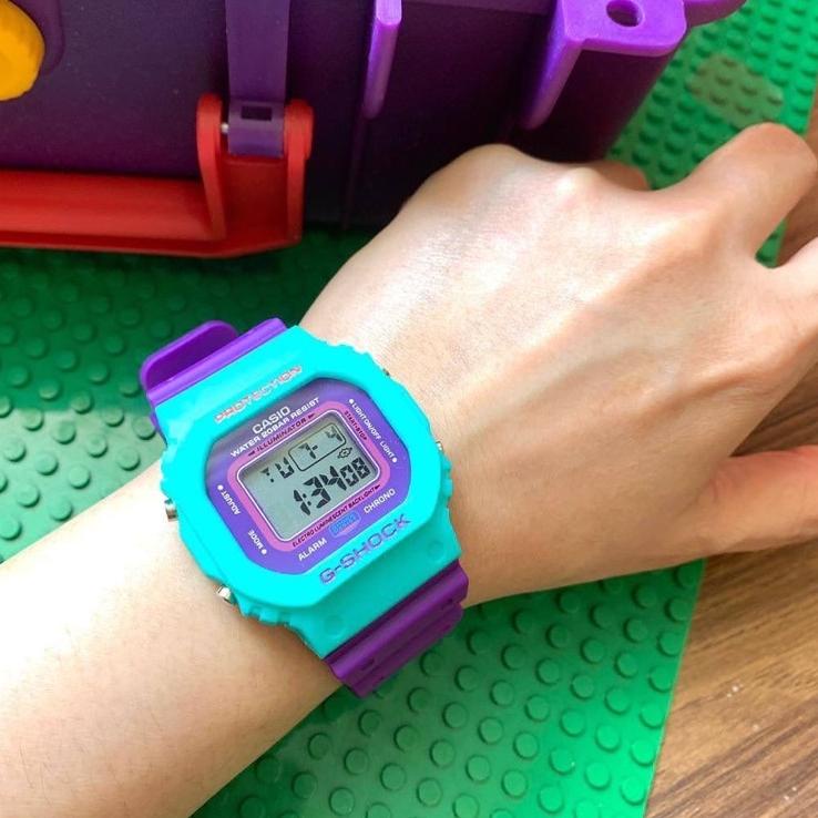[ZoQ ㊍] JAM TANGAN CASUAL PRIA WANITA DIGITAL 5600 G SHOCK GLS DW5600 TRANSPARANT JELLY //Asli ready