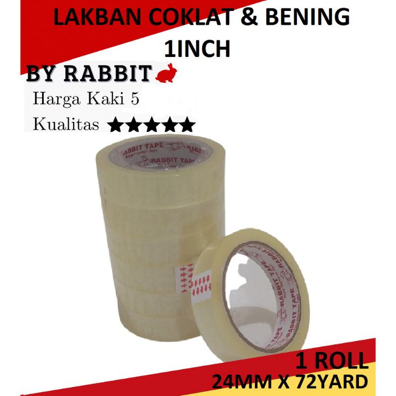 

Lakban 1inch 24mm x 72yard FULL / Kualitas Lakban Daimaru 1 inch 24 mm 72 yard / isolasi 1inch