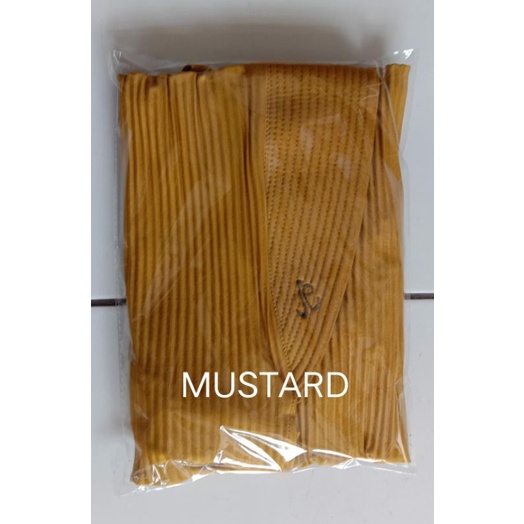 BERGO PLISKET GOTIK/JILBAB MURAH/KHIMAR INSTAN-Mustard