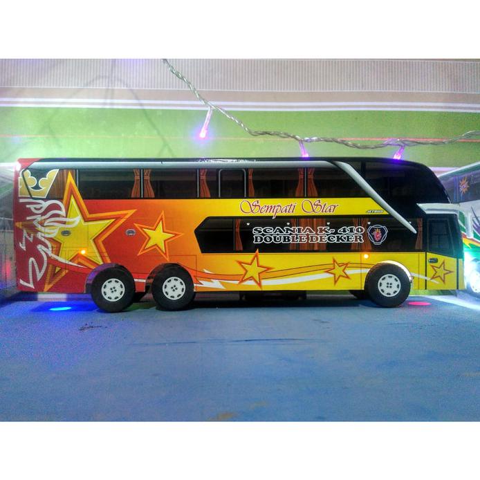 MINIATUR BUS BIS SEMPATI STAR DOUBLE DECKER LAMPU