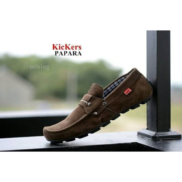 Grosir TOKO AFINA sepatu casual pria kickers papara slop slip on moccasin original kickers bahan