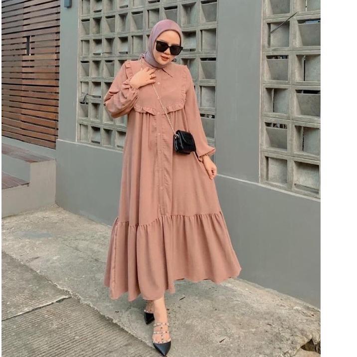 RECOMENDED RABIRA DRESS GAMIS CRINKLE PREMIUM DRESS WANITA TERBARU 2022 BAJU KONDANGAN REMAJA KEKINI