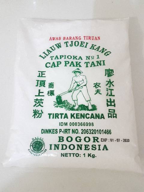 Tepung Tapioka Cap Pak Tani Asli Liauw Tjoei Kang 1kg Shopee Indonesia