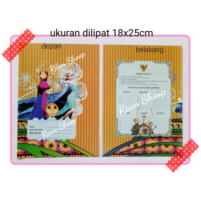 Frozen Sampul coklat buku tulis mata pelajaran anak sekolah karakter frozen elsa ana
