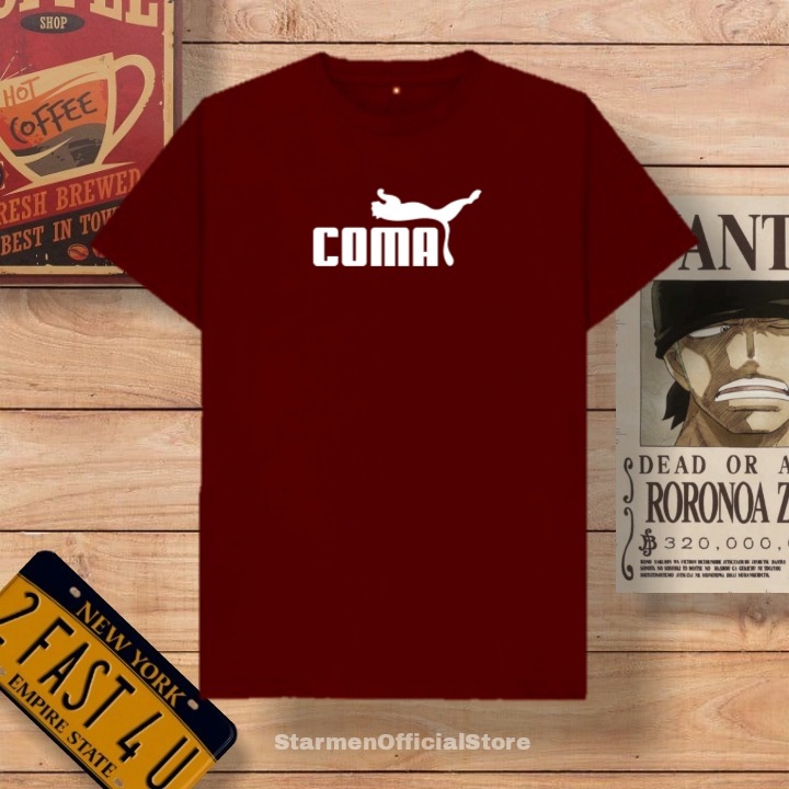 Kaos Distro Unisex COMA Katun Combed 30s / sablon polyflex /polyflex premium / Pakaian Pria Wanita Atasan Cowok Cewek /kaos kekinian / kaos viral / tshirt tumbrl tee basic /SIZE M , L , XL , XXL / kaus oblong oversize kaos murah best seller ready