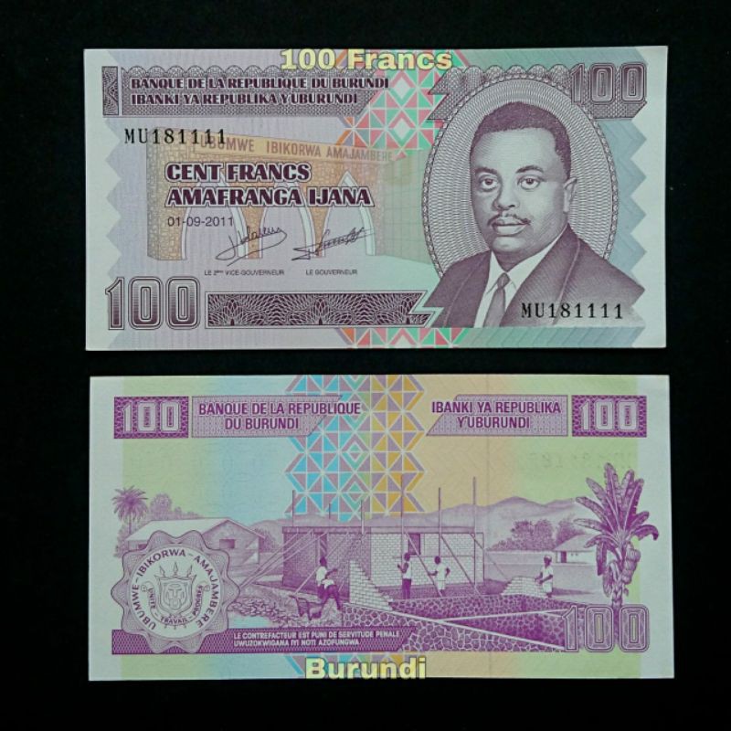 [Vista.12] Uang Burundi 100 francs