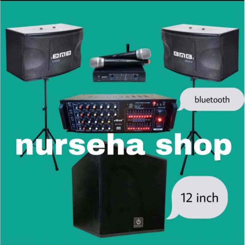 Paket Karaoke BMB 10inch Amplifier dat 303 Subwoofer 12inch Full Set