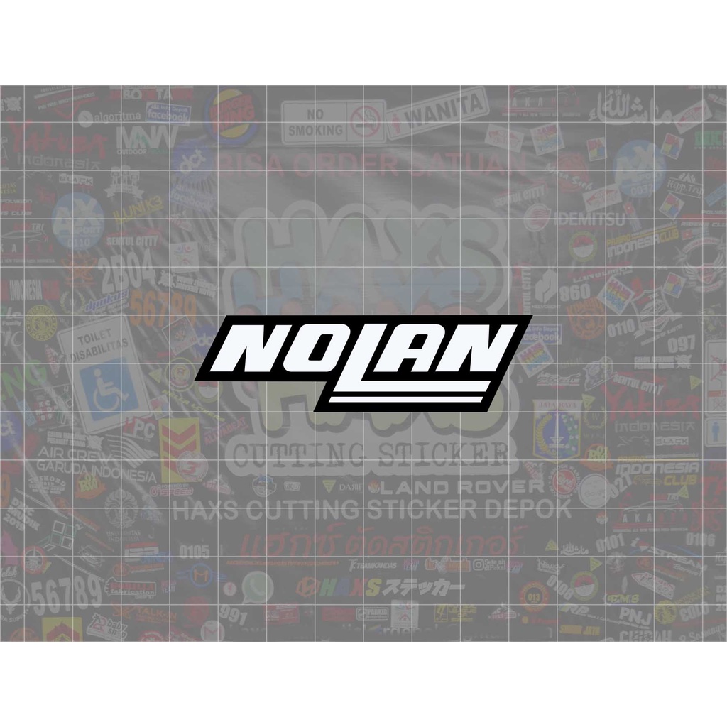 Cutting Sticker Nolan Ukuran 7 Cm Untuk Helm &amp; Motor