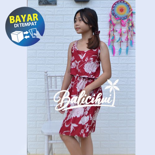 Balicihui Dress Kipir Pendek Bali Dress Etnik Nyaman