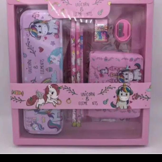 

STUDY SET STATIONERY SET /ALAT TULIS SEKOLAH KARAKTER UNICORN